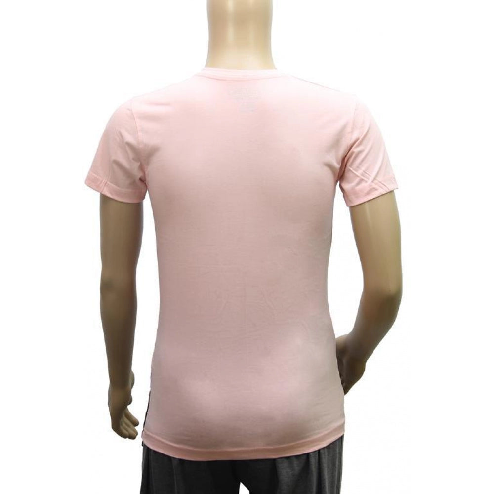 Amfyn Mens cotton Printed Men Tshirts (Light Pink, XS)
