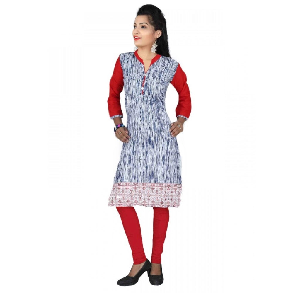 Amfyn Women's Cotton Kurtis (Red, S)