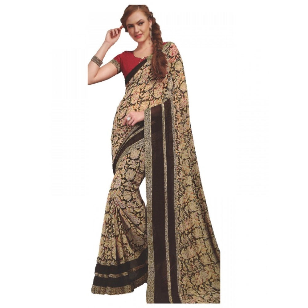 Amfyn Womens Georgette Digital Printed Saree (Multi, 6.25 Mtr)