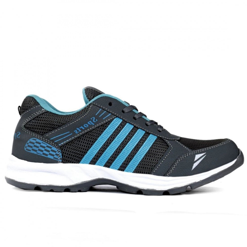 Amfyn Men Grey,Blue Color Mesh Material Casual Sports Shoes