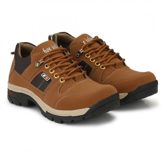 Amfyn Men Tan,Brown,Black Color Leatherette Material Casual Boots