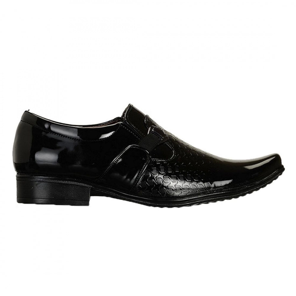 Amfyn Men Black Color Synthetic Material Casual Formal Shoes
