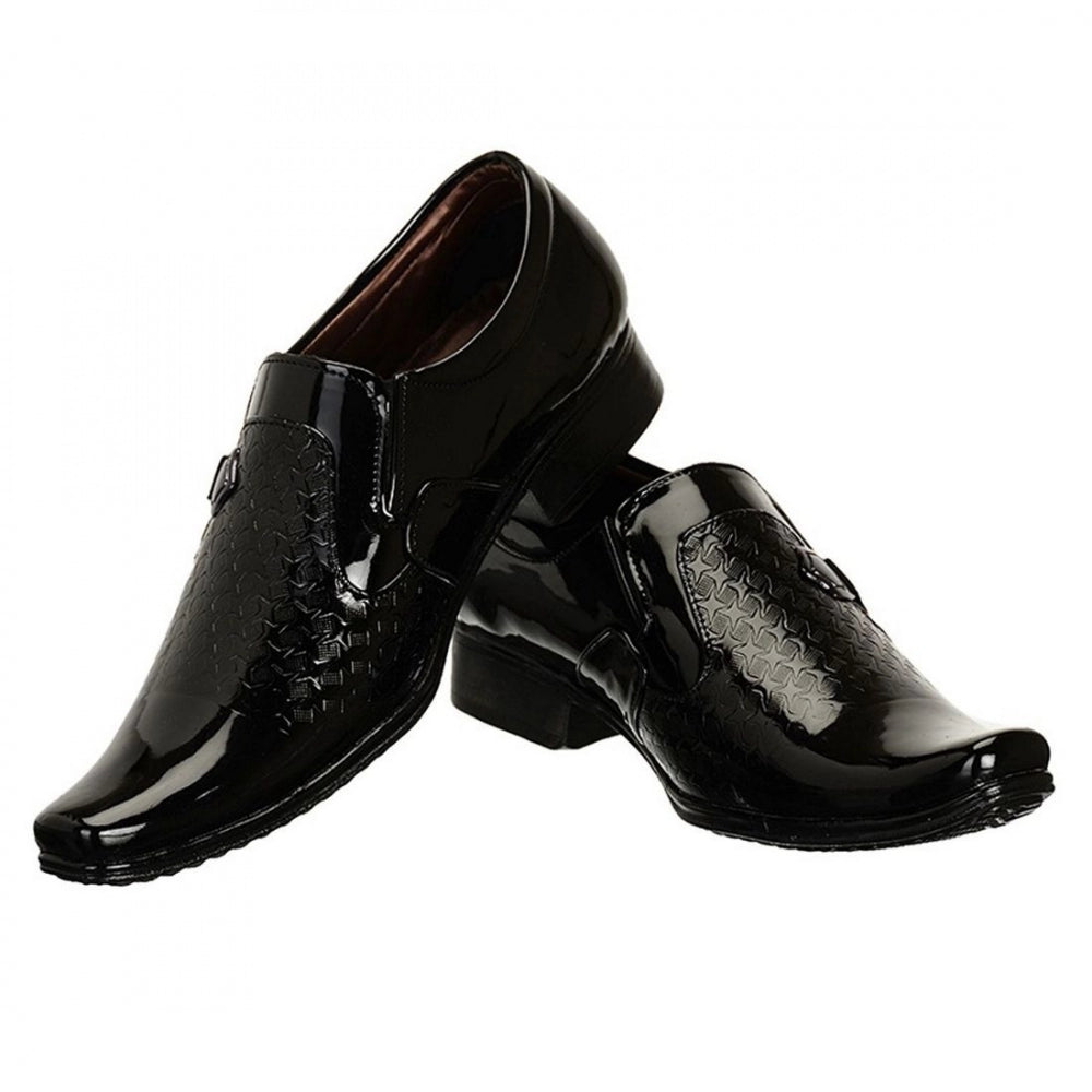 Amfyn Men Black Color Synthetic Material Casual Formal Shoes