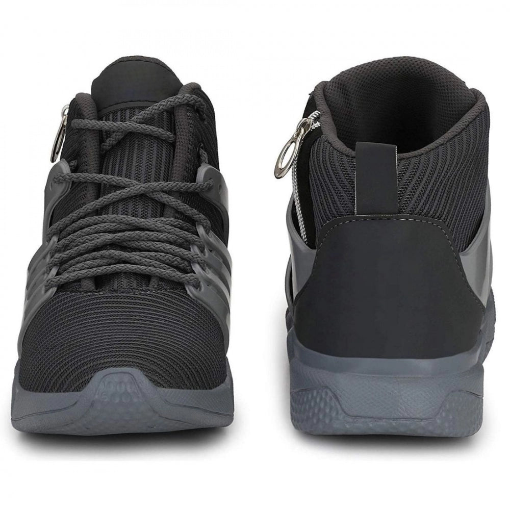 Amfyn Men Grey,Black Color Mesh Material Casual Sports Shoes