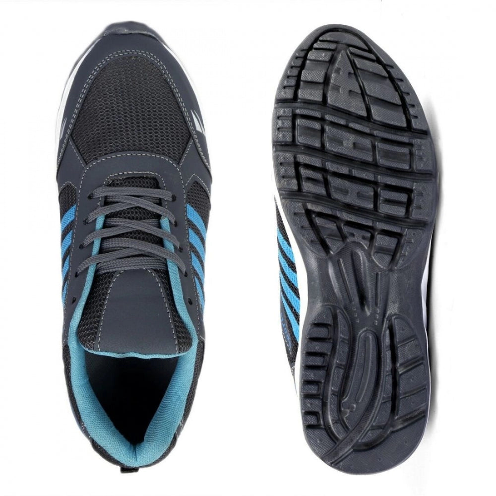 Amfyn Men Grey,Blue Color Mesh Material Casual Sports Shoes