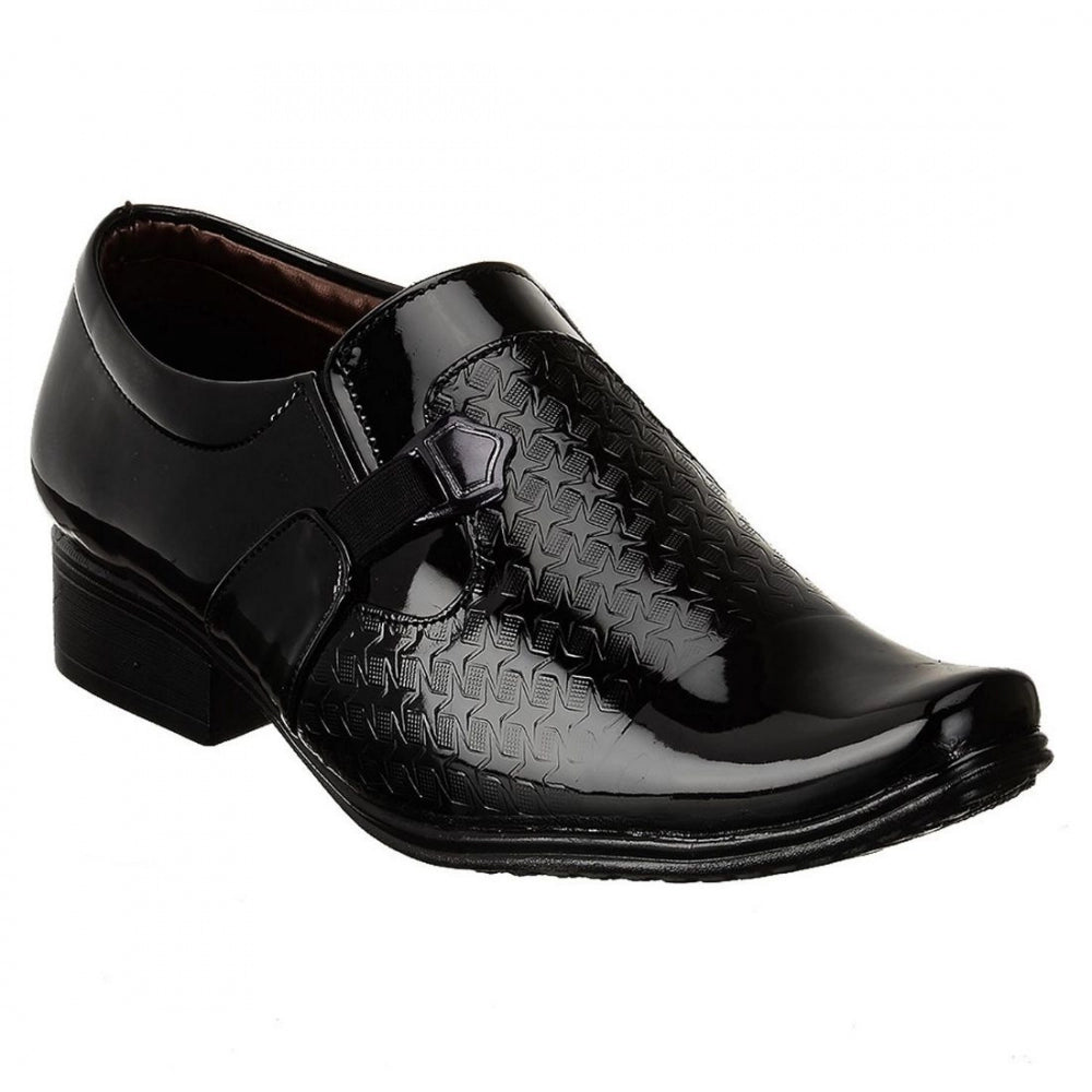 Amfyn Men Black Color Synthetic Material Casual Formal Shoes
