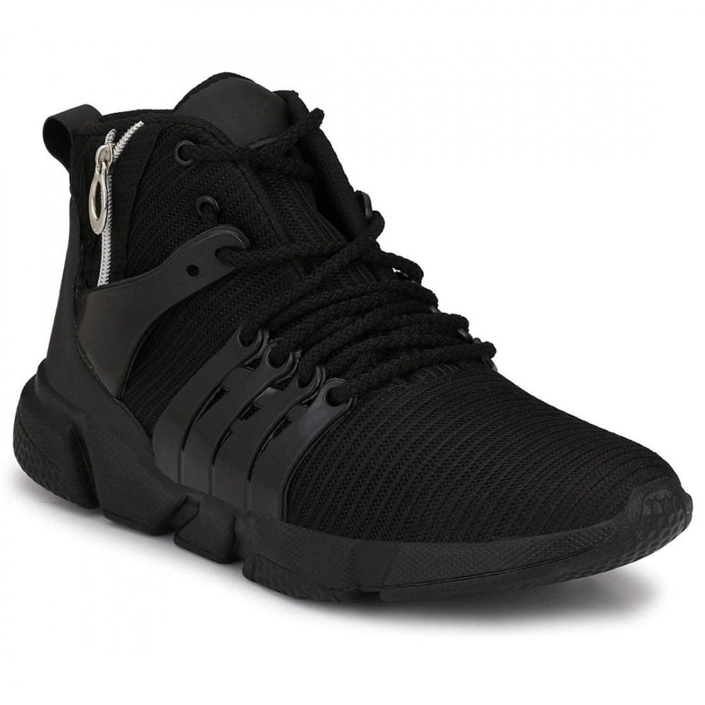Amfyn Men Black Color Mesh Material Casual Sports Shoes