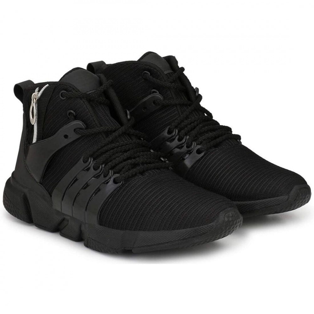 Amfyn Men Black Color Mesh Material Casual Sports Shoes