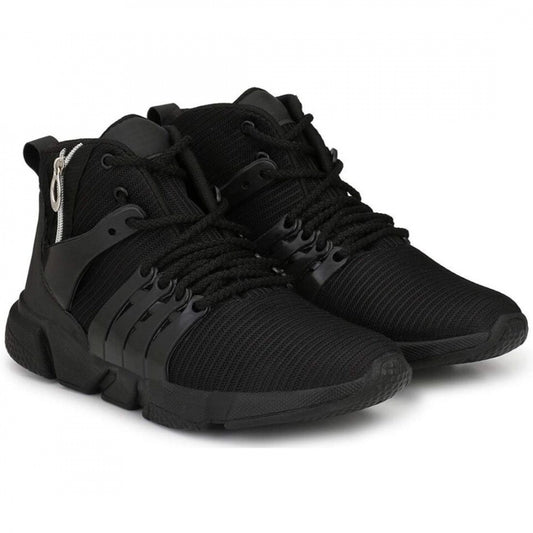 Amfyn Men Black Color Mesh Material Casual Sports Shoes