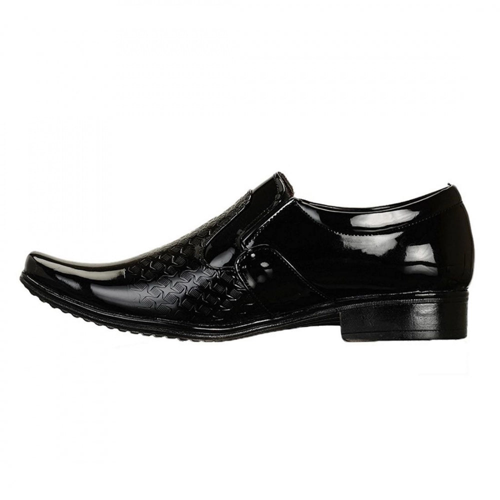 Amfyn Men Black Color Synthetic Material Casual Formal Shoes