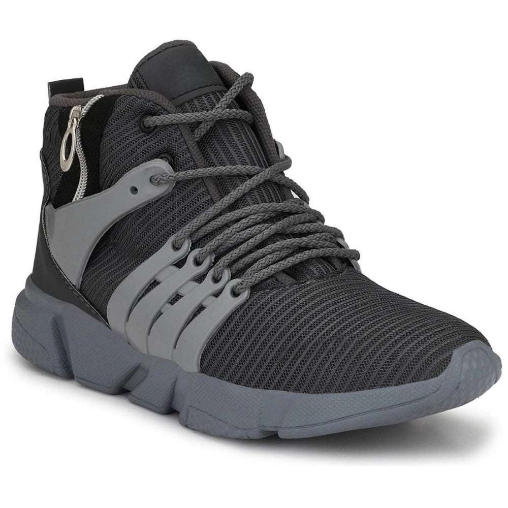 Amfyn Men Grey,Black Color Mesh Material Casual Sports Shoes