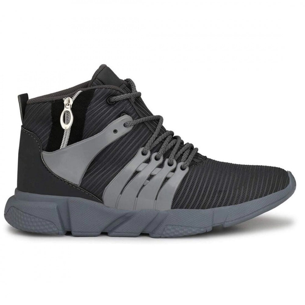 Amfyn Men Grey,Black Color Mesh Material Casual Sports Shoes