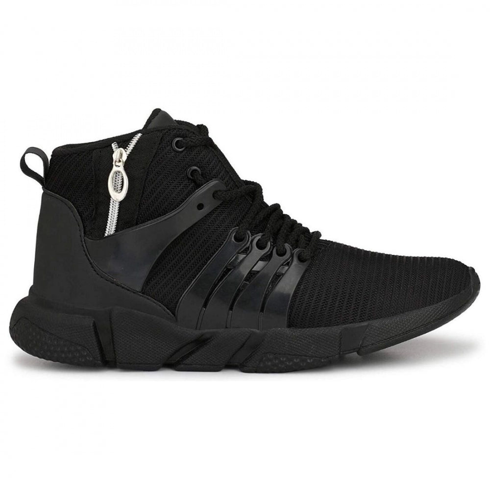Amfyn Men Black Color Mesh Material Casual Sports Shoes