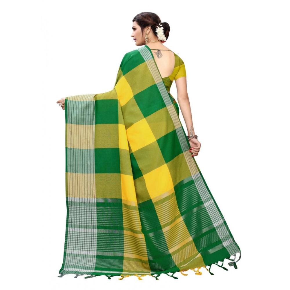 Amfyn Women's Cotton Saree (Multi, 5-6 Mtrs)