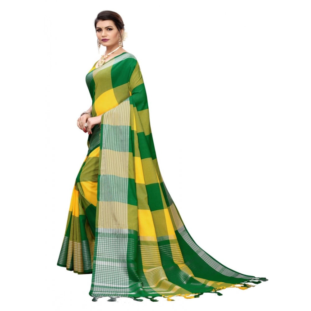 Amfyn Women's Cotton Saree (Multi, 5-6 Mtrs)