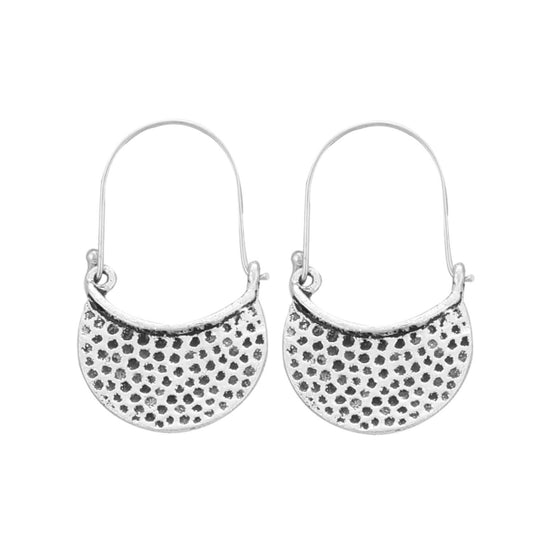 Fashion Women's Silver Plated Hook Dangler Hanging Earrings-Silver