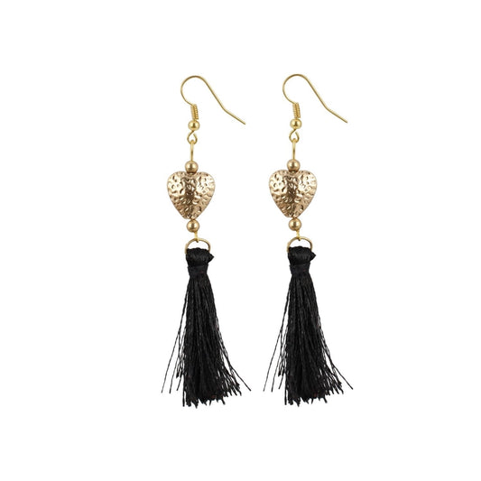 Fashion Women's Alloy Hook Dangler Hanging Tassel Fashion Earrings-Multicolour
