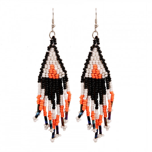 Fashion Women's Alloy, Beads Hook Dangler Hanging Earrings-Multicolour