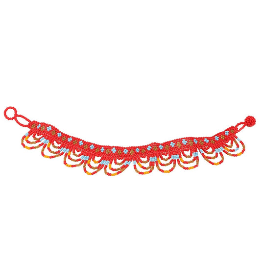 Fashion Women's Fashion Beads Anklet Payal-Red