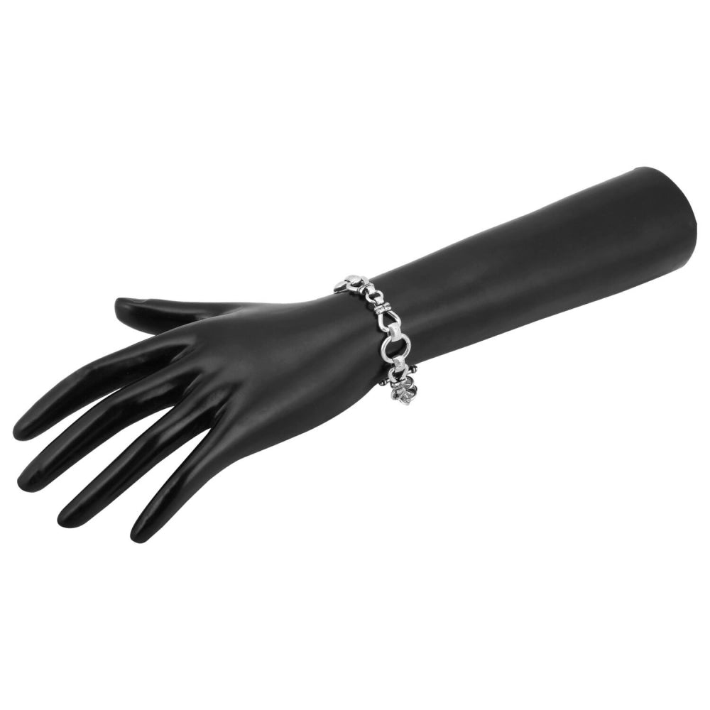 Fashion Women's Silver Plated Elegant Hand Bracelet-Silver
