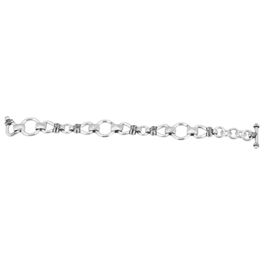 Fashion Women's Silver Plated Elegant Hand Bracelet-Silver