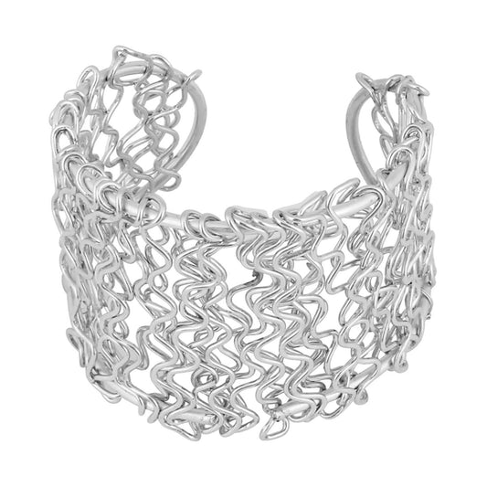 Fashion Women's Contemporary Silver Kada Bracelet-Silver