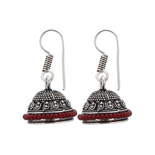 Fashion Women's Alloy Hook Dangler Hanging Silver Plated Earrings-Silver