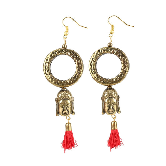 Fashion Women's Gold plated Hook Dangler Hanging Tassel Fashion Earrings-Golden