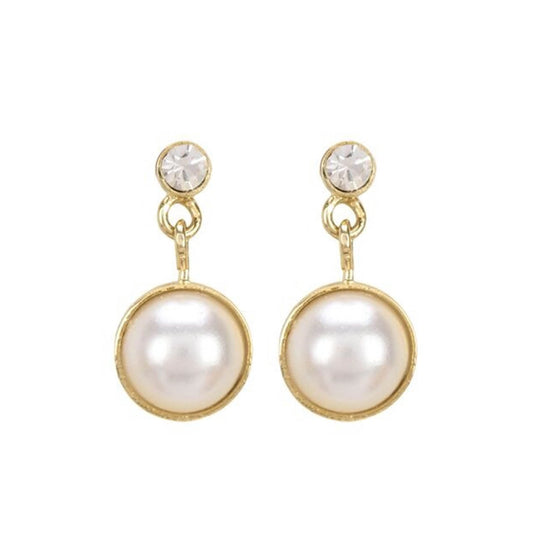 Fashion Women's Gold plated Hook Dangler Hanging Italian Stud-Golden