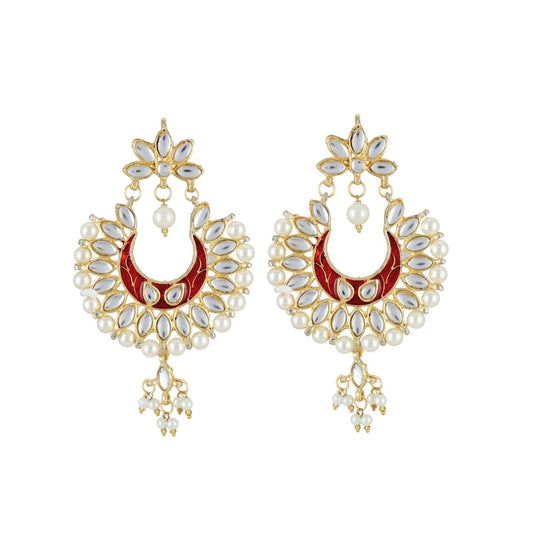 Fashion Women's Alloy, silver Plated Hook Dangler Hanging Earrings-Golden