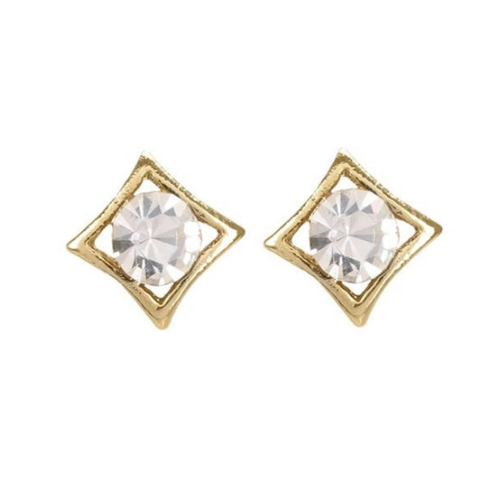 Fashion Women's Gold plated Hook Dangler Hanging Italian Stud-Golden