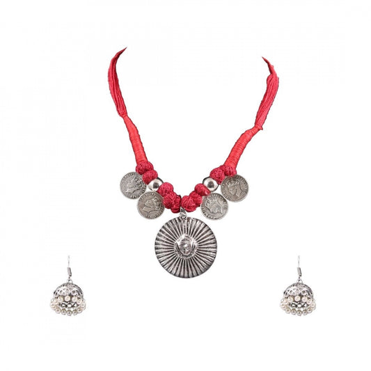 Designer Oxidized German Silver Necklace with with