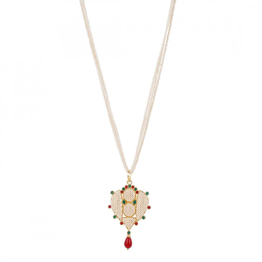 Designer Traditional India Rajasthani Basra Pearl Necklace with Earrings