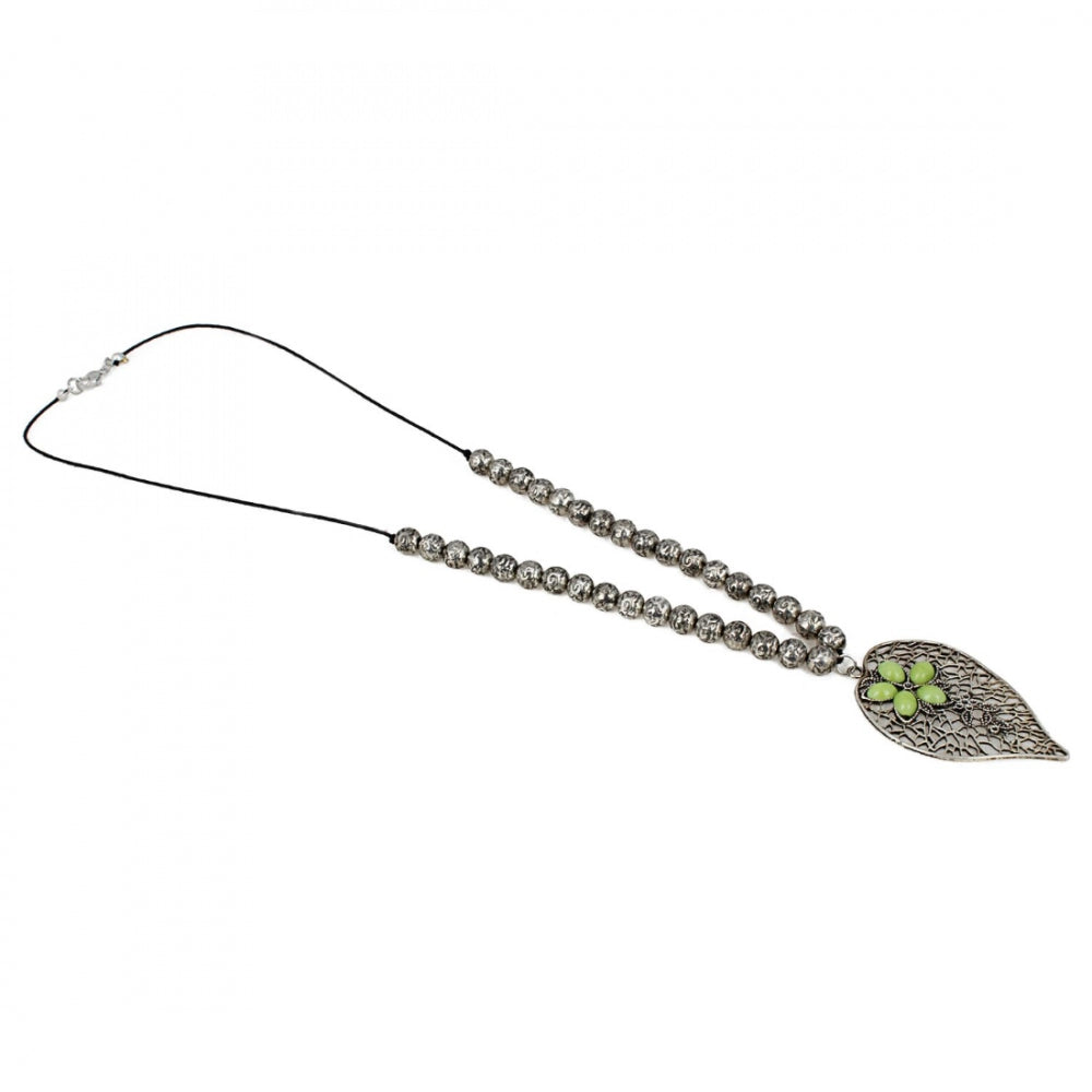 Designer Leaf Tribal Oxidized Silver Necklace Jewellery
