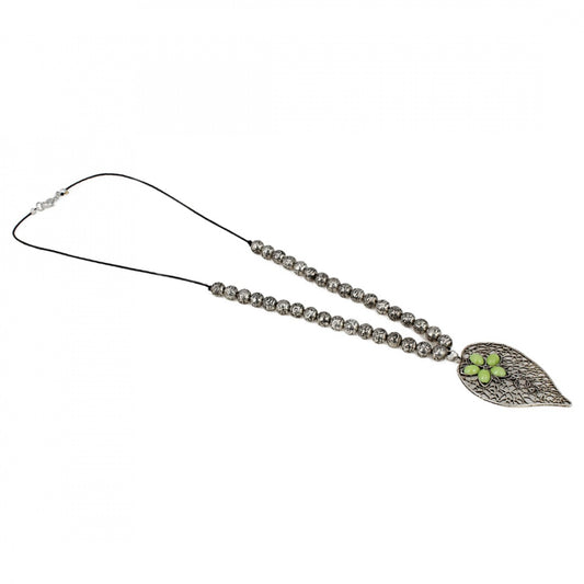 Designer Leaf Tribal Oxidized Silver Necklace Jewellery