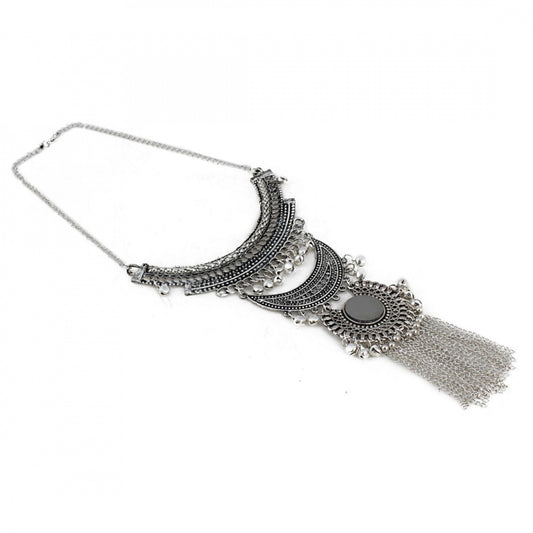 Designer Tribal Oxidized Silver Necklace