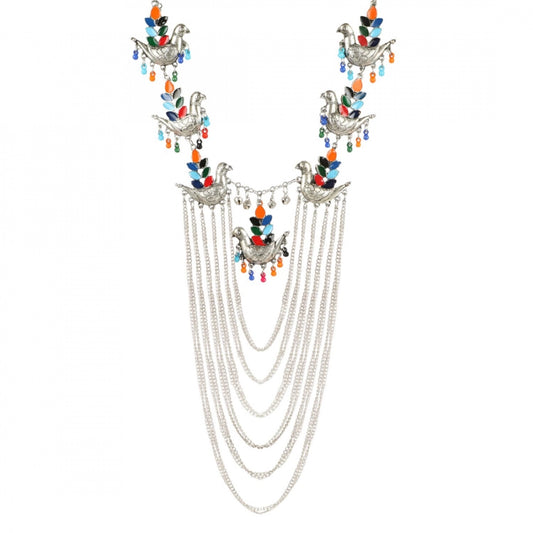 Oxidised Jewellery Bohemian Antique Vintage Silver Bird Necklace