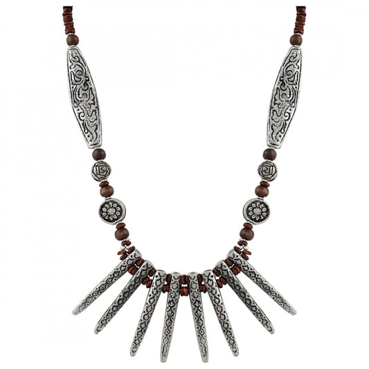 Designer High Finished Wooden Acrylic Tibetan Style Beads Necklace