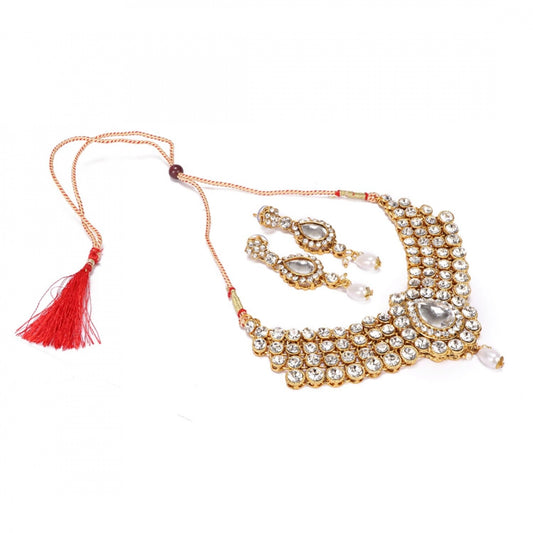 Designer Gold Plated Kundan Necklace Set