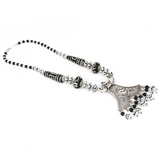 Oxodised Silver Strand Necklace