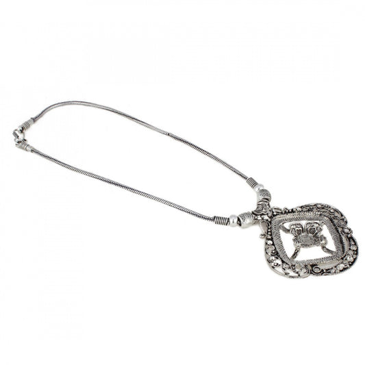 Oxidised Silver Strand Necklace