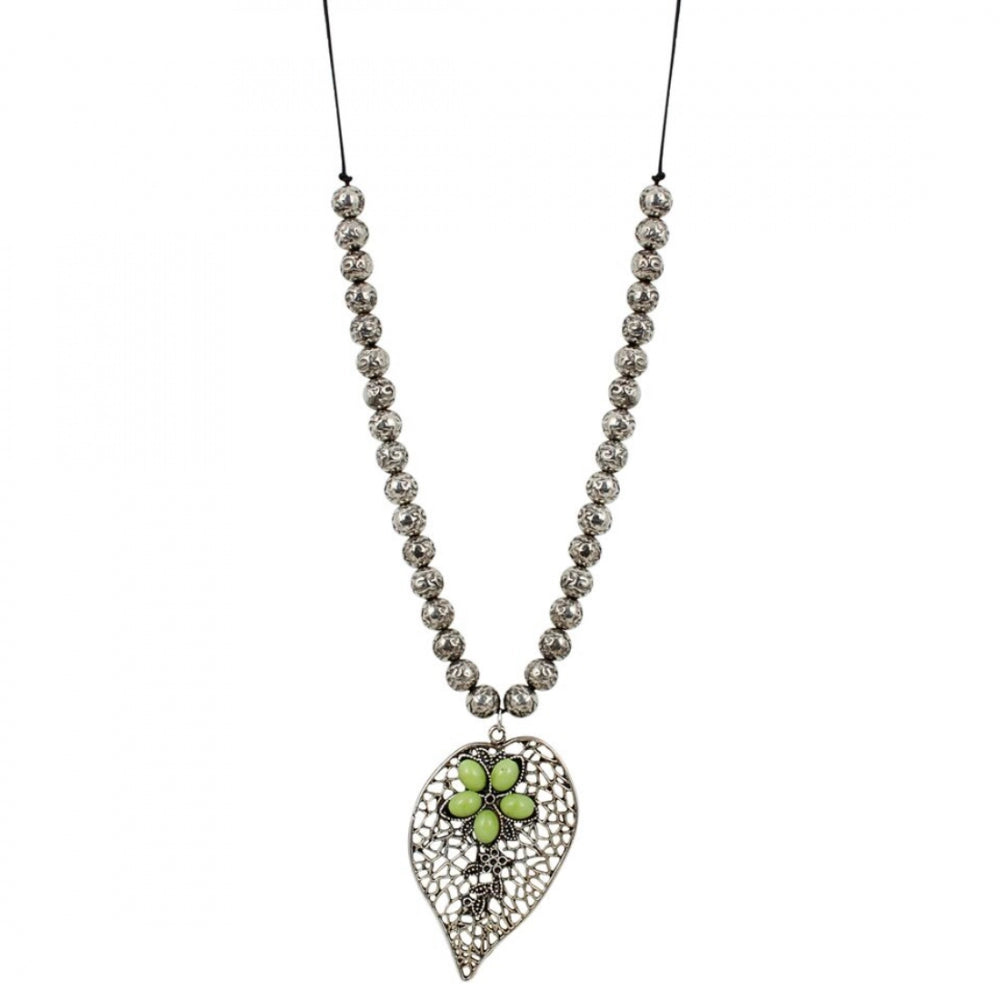 Designer Leaf Tribal Oxidized Silver Necklace Jewellery