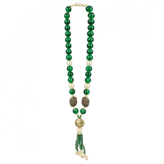 Designer Handmade Green Beads Traditional Necklace
