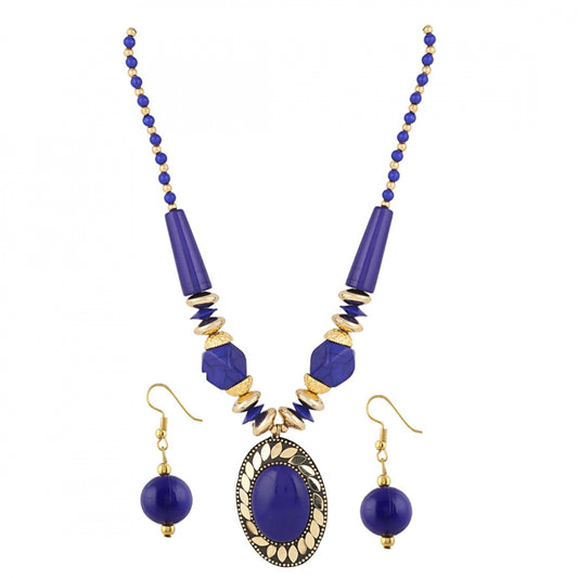 Designer Handmade Blue Beads Fashion Necklace