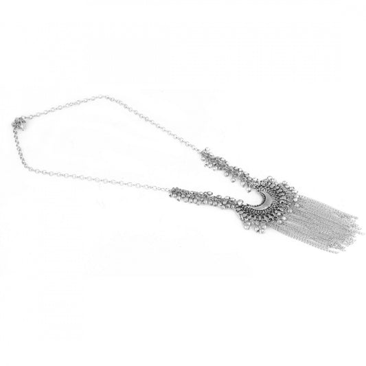Designer High Quality Oxidized Silver Afgani Necklace