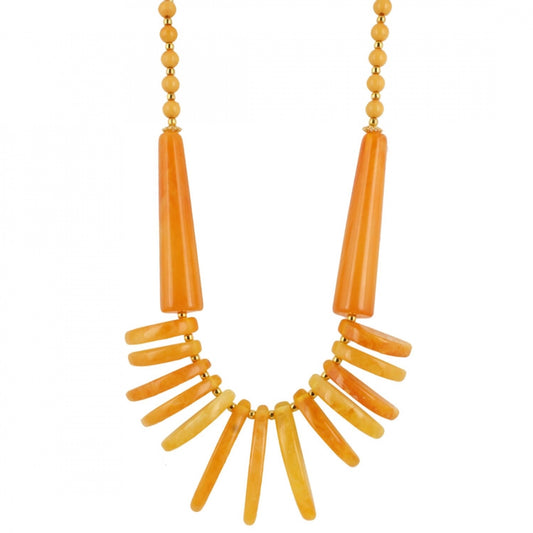 Yellow Beads Fashion Necklace