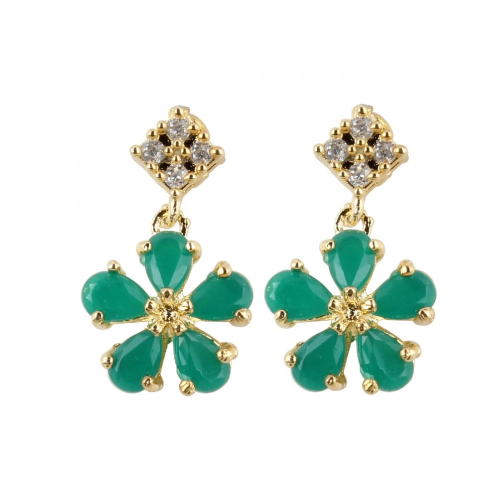 Designer Diamond Gold Plated Necklace Set with Earrings