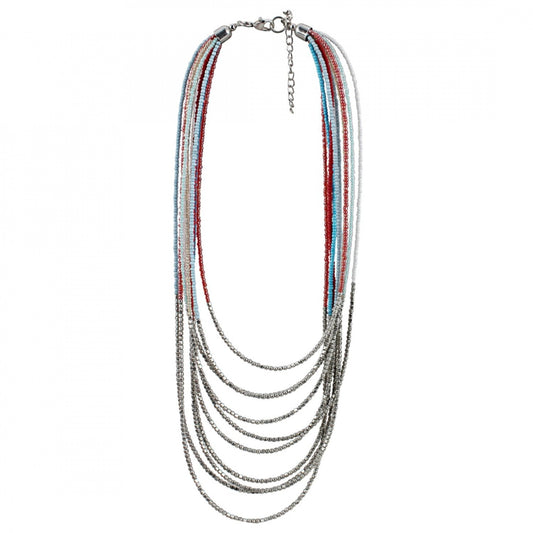 Designer Elegant Multi Layer Multi Color Beads Necklace