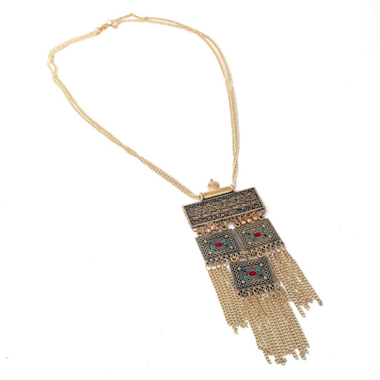Designer Antique Oxidized Golden Fancy Necklace Fashion Jewellery