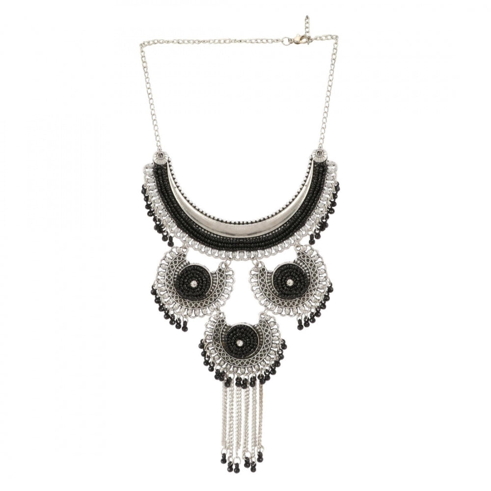 Afghani Designer Turkish Style Vintage Silver Oxidised Necklace